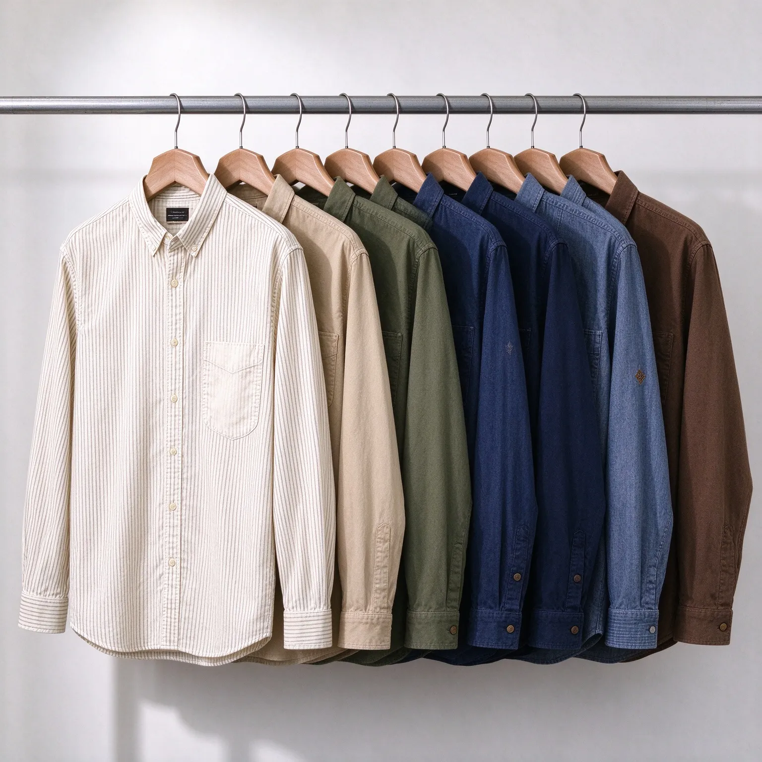 Men's dress and casual long sleeve shirts wholesale